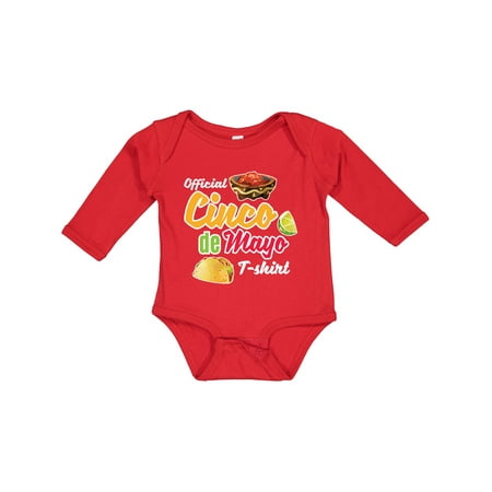 

Inktastic Cinco De Mayo Official Tshirt Funny Pun with Taco Salso and Lime Boys or Girls Long Sleeve Baby Bodysuit