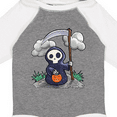 thumbnail image 4 of Inktastic Halloween Trick or Treating Cute Grim Reaper Boys or Girls Long Sleeve Baby Bodysuit, 4 of 5