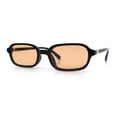 thumbnail image 4 of Gentlemans Hipster Oval Rectangle Horned Fashion Hustler Sunglasses Black - Orange, 4 of 8