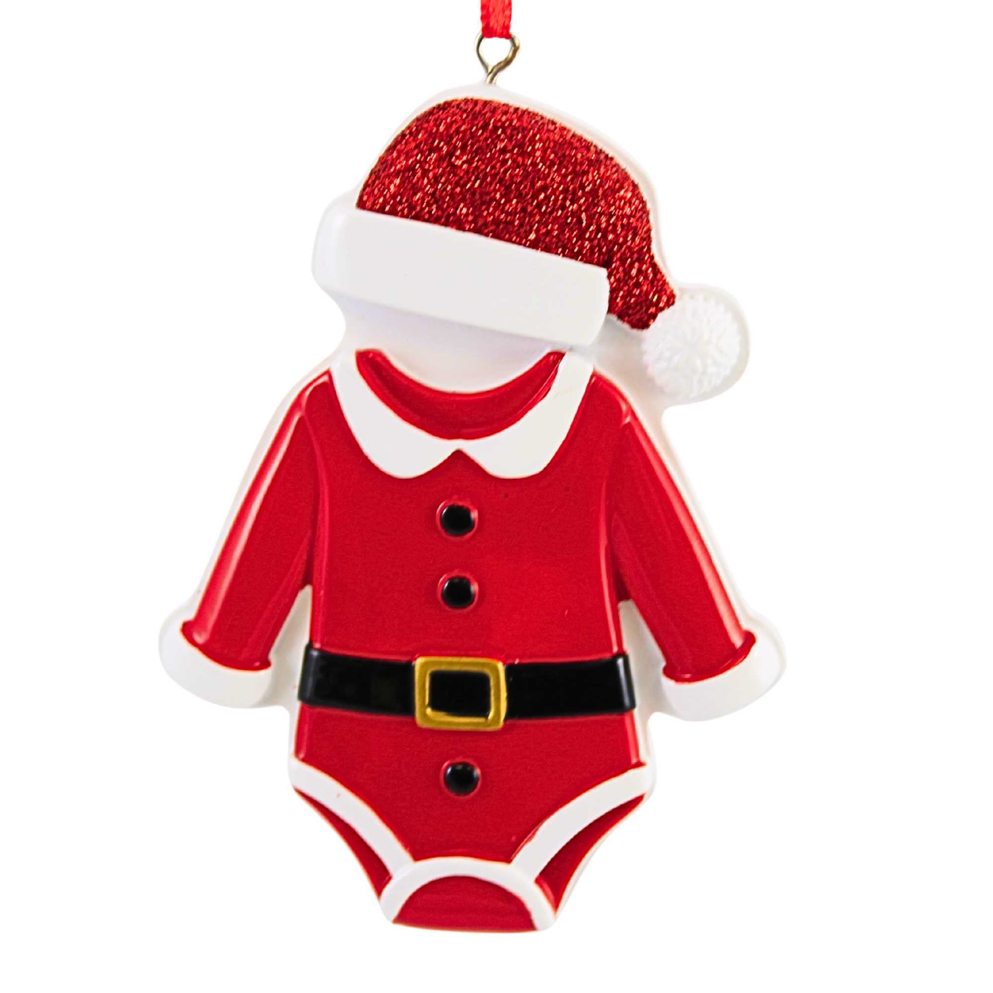 Polarx 3.75In Baby's First Santa Onesie, Polyresin, First Christmas Infant Or2927