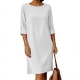 thumbnail image 6 of asdoklhq Maxi Dresses for Women Gowns and Evening Business Casual Linen Dress White L, 6 of 6
