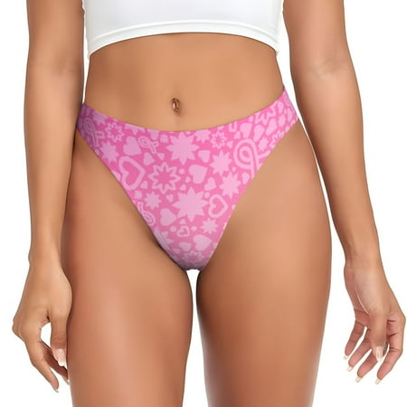Sigee Breast CancerN Ribbons Awareness for Women s G-String Panty  Low Rise  Soft Lace Perfect for Everyday Wear or Special Occasions-Small