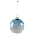 thumbnail image 5 of Stripes and Snowflakes Shiny Glass Ball Christmas Ornaments - 3" (80mm) - Blue and White - 4ct, 5 of 7