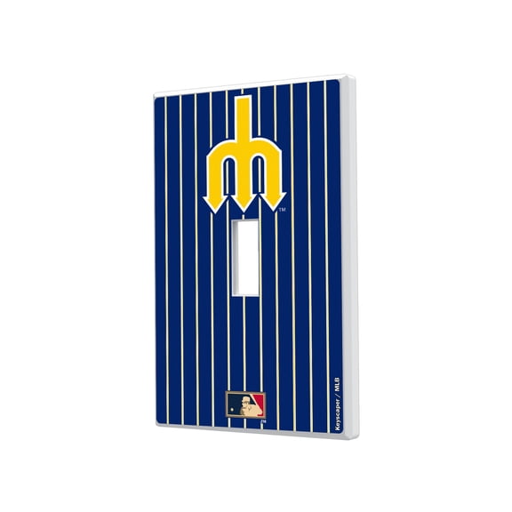 Seattle Mariners 1977-1980 Cooperstown Pinstripe Single Toggle Light Switch Plate