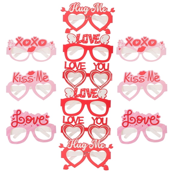 NIAIZEK 12Pcs Heart Shaped Sunglasses Party Accessories for Valentines Day Bridal Shower Back to School Fun