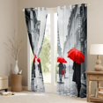 thumbnail image 3 of Homewish Valentine'S Day Theme Curtains Pack of 2 (42x84 Each),Paris Eiffel Tower Curtains Blackout,Red Gray Bedroom Curtains For Kids,Luxury Bedroom Decor, 3 of 6