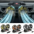 thumbnail image 1 of Electric Car Fan 2 Speed Adjustable Dual Head Car Cooling Fans 360 Rotatable Car Dashboard Fan, 1 of 10