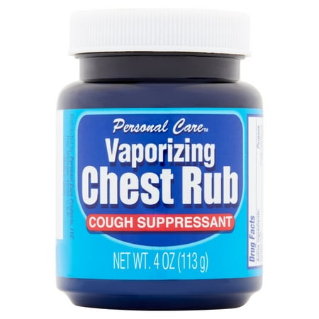 Personal Care Cough Suppressant Vaporizing Chest Rub, 4