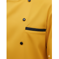 thumbnail image 3 of men's multicolor with Black trim 3/4 sleeve chef coat with free cap size (XS-6XL), 3 of 7