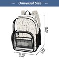 thumbnail image 4 of Ttyddzy Clear Backpack Heavy Duty PVC Transparent Backpack for College Workplace, Beige Bows, 4 of 8