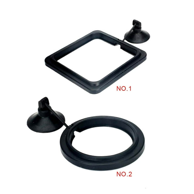Xingzhi Mangeoire pour Poisson de Forme Carrée pour Aquarium, Réduit les Déchets, Mangeoire à Ventouse pour Aquarium, Réduit les Déchets, Maintient la Qualité de l'Eau, Station d'Alimentation pour Poisson