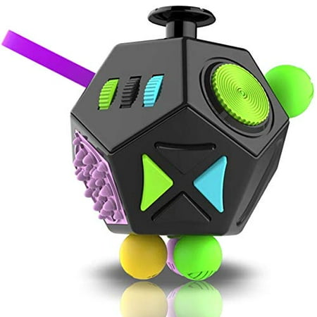 PILPOC Fidget Cube Dodecagon – Fidget Toys 12 zijden, vermindert angst, anti -stress kubus voor volwassenen, speelgoed voor volwassenen, autisme, ADHD kinderen, gereedschap, bevredigend object (zwart PILPOC Fidget Cube Dodecagon – Fidget Toys 12 zijden, vermindert angst, anti -stress kubus voor volwassenen, speelgoed voor volwassenen, autisme, ADHD kinderen, gereedschap, bevredigend object (zwart