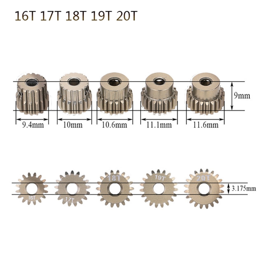 9T to 15T 3.175mm Pinion Gear for 1/10 RC Car Brushed/Brushless Motor 32DP 