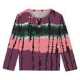 thumbnail image 4 of TFEOQRY Tween Girls Long Sleeve Prints Shirts Cute Tops Casual Long Sleeve Round Neck Blouses Shirts, 4 of 5