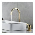 thumbnail image 2 of Basin faucet Bathroom super long pipe two holes Brushed Gold/Black bathroom faucet sink tap 360 rotating widespread basin Tap, 2 of 7