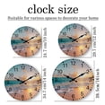 thumbnail image 6 of Beach Wall Clock Battery Operated 14 Inch Coastal Theme Wooden Wall Clock Silent Decorative Clock for Kitchen Living Room Home Office, 6 of 6