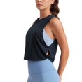 thumbnail image 1 of Musculosa CRZ YOGA de Algodón Pima sin Mangas Azul Marino Talle S, 1 of 5