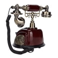 thumbnail image 4 of Teléfono antiguo retro teléfono vintage estilo europeo teléfono fijo antiguo con cable teléfono fijo regalo de vacaciones para decoración de bar cafetería oficina en casa, 4 of 8