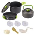 thumbnail image 2 of Utensilios de cocina para acampar, Juego de y sartenes para acampar, Hervidor para mochileros, Mochileros verde kusrkot Utensilios de cocina para campamento, 2 of 8