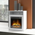 thumbnail image 2 of 400 Series 24W Electric Fireplace with Shelf in White - Engineered Wood, 2 of 7
