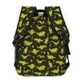 thumbnail image 3 of Haiem Cute Cartoon Dinosaurs Green Silhouette Pattern Printed School Backpack,Casual Travel Lightweight Backpack,Durable Comfortable Multifunctional Backpack,Laptop Backpack, 3 of 5