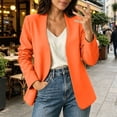 thumbnail image 2 of KyCheLot Plus Size Blazers for Women Fall Solid Color Long Sleeve Jackets Casual Work Business Officewear, 2 of 9