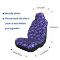 thumbnail image 3 of Uemuo Skull daisy purple Pattern Car Seat Covers for Front Seats Waterproof Seat Covers for Cars, Universal Auto Front Seats Protector Fits for Car-1, 3 of 6