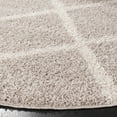 thumbnail image 3 of SAFAVIEH New York Parker Geometric Diamonds Area Rug, Light Grey/Ivory, 6'7" x 6'7" Round, 3 of 8