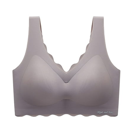 Quealent Nursing Bras for Breastfeeding  Seamless Pregnancy Maternity Bra Wireless Classic Support Nursing Bra (Gray L)