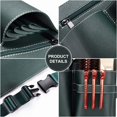 thumbnail image 4 of Bolso de tijera de peluquero de cuero verde-PU con cinturón para tijeras de peluquería, peluquerías y spa, 4 of 5