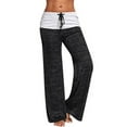 thumbnail image 1 of Women Wide-Leg Drawstring Tie Work-Out Sports Yoga Pants, 1 of 3