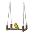 thumbnail image 3 of Bird Swing for Cage Parrot Perch Natural Wood Stand Chew Toy for Large Birds, 3 of 12
