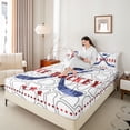 thumbnail image 4 of Castle Fairy Kids Teens Ice Hockey Bed Sheets,Abstract Geometric King Sheets, 4 of 7