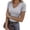 143#Light Gray, variant on Women's Short Sleeves Fitted Shirt Basic V Neck Slim T Shirt Tops White S