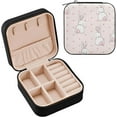 thumbnail image 2 of SKYSONIC Cute Rabbit Leather Jewelry Box,Portable Mini Jewelry Case Traveling Jewelry Organizer for Rings Necklaces Bracelets Earrings, 2 of 7