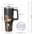 thumbnail image 3 of Funky Mushroom Art 40oz Cold Drink Cup Durable Steel Vacuum Insulated Easy Grip Handle Leak-Proof Lid No Spill Perfect for Him & Her, 3 of 5