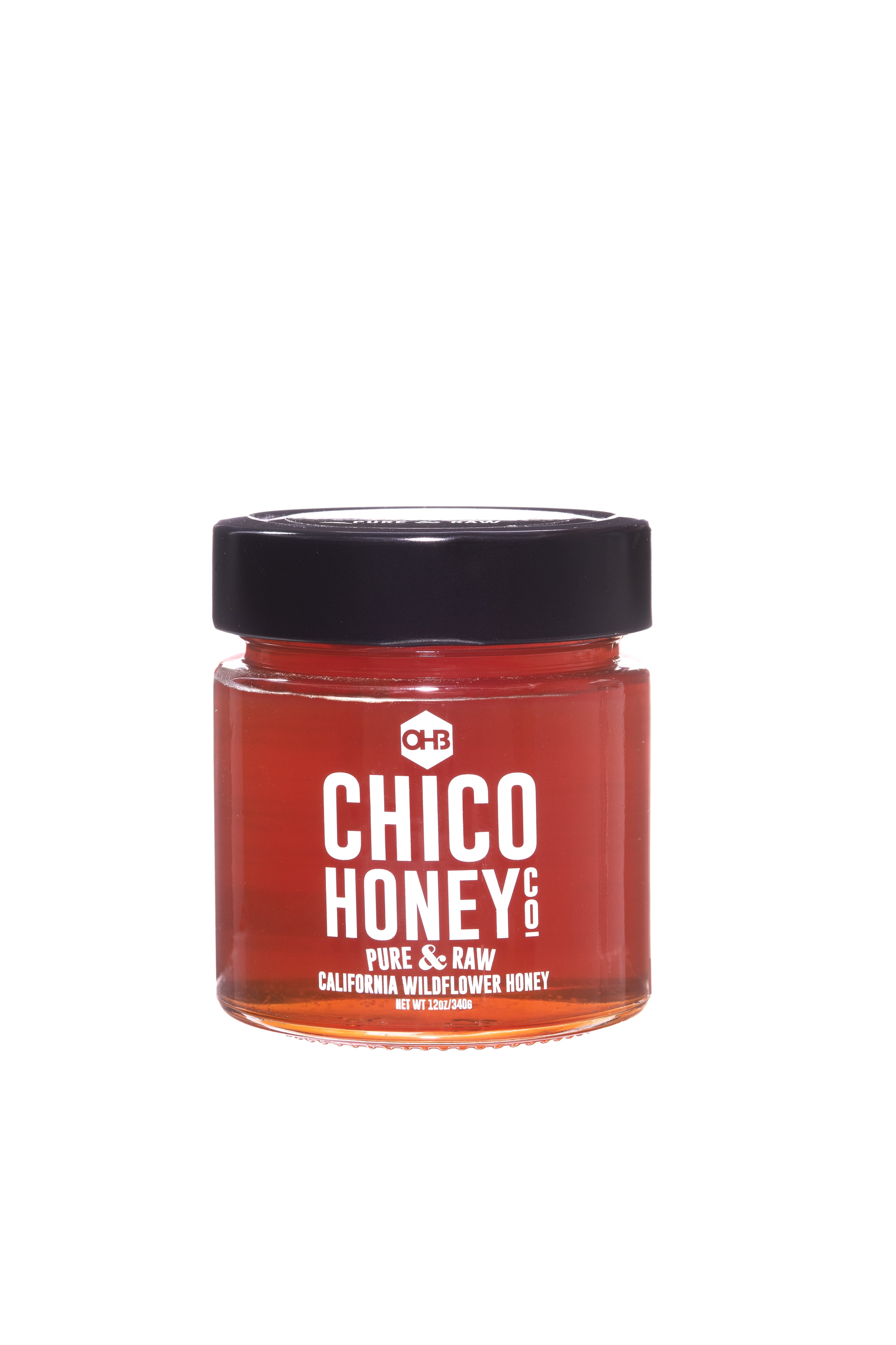 OHB Chico Honey Company, California Wildflower Honey, 12oz, Glass Jar