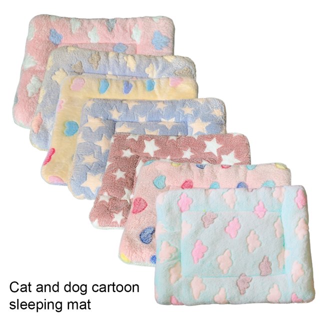 VONKY Washable And Machine Washable Pet Mat For Long-lasting Soft And Breathable Cartoon Dog Sleeping Mat Pink cloud 30*40cm 1Set
