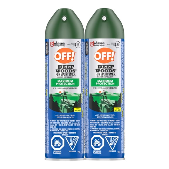 OFF! Deep Woods Sportsmen 30% Deet Insect Repellent, 2 pack