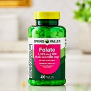 Spring Valley Folate Dietary Supplement, 1,333 mcg DFE, 400 Count