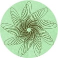thumbnail image 1 of Ahgly Company Machine Washable Indoor Round Transitional Mint Green Area Rugs, 8' Round, 1 of 7
