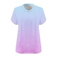 thumbnail image 6 of GERsome Women's Plus Size V Neck T Shirts Short Sleeve Summer Workout Tops, Sizes S-5XL, 6 of 6