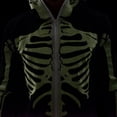 thumbnail image 5 of Skeleton Onesie Halloween Costume, Full Zip Hooded Skeleton Jumpsuit, Spooky Halloween Party COS Outfit, Cozy Skull Body Suit for Cosplay & Masquerade, Black & White, 5 of 14