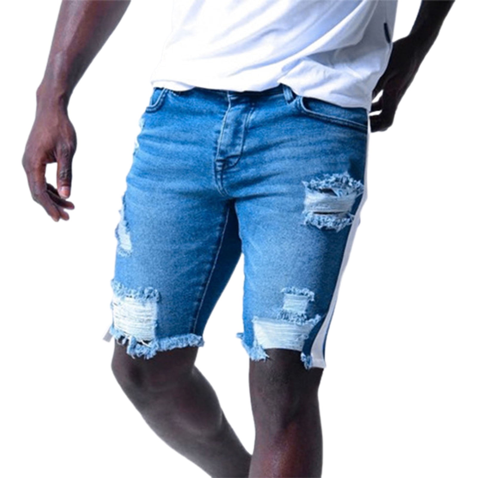 HoWD Half Pants Ripped Skin-friendly 