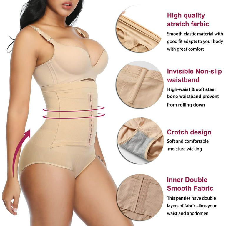 VASLANDA Shapewear for Women Faja Waist Trainer Tummy Control Butt Lifter  Panties Hi-Waist Stomach Body Shaper Underwear Postpartum Girdle
