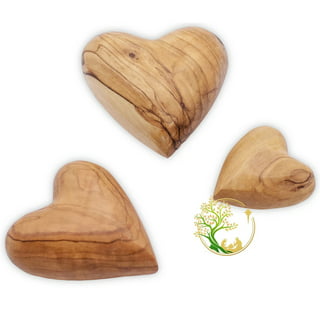 Handmade Wooden Lock Box w/ Key Vintage Hearts Decorative Wood Box
