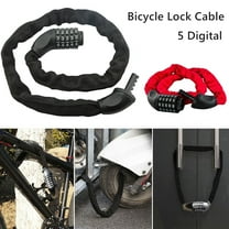 Bike Lock under $5! Xqxayjr Heavy Duty Combination Bike Lock, 5-Digit Password Security Chain Cable, 120cm Steel Bicycle Lock for Motorcycle Fence Gate, Cut Resistant Outdoor Bicycle Accessories