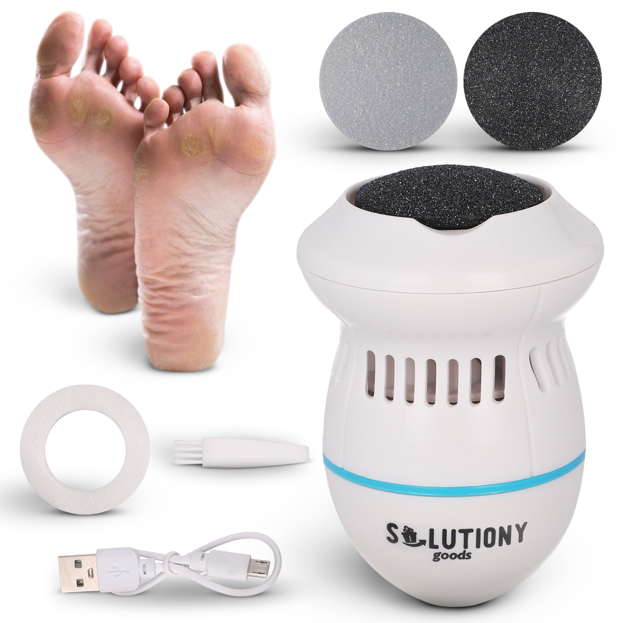 SOLUTIONYgoods Electric Foot Callus Remover USB Rechargeable with