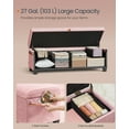 thumbnail image 5 of SONGMICS HOME 43.3" Storage Ottoman Bench 27 Gal (103 L) Capacity End-of-Bed Bench Ottoman with Storage for Bedroom Jelly Pink, 5 of 8