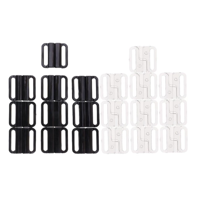 20 pares de ganchos de cierre Salvador negro Sujetador Strap Clip Mujer